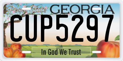 GA license plate CUP5297