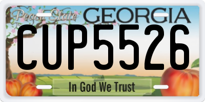 GA license plate CUP5526