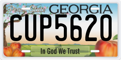 GA license plate CUP5620