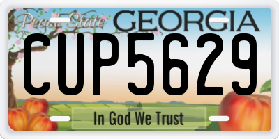 GA license plate CUP5629