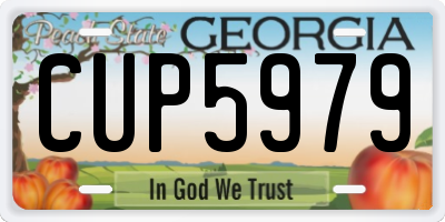 GA license plate CUP5979