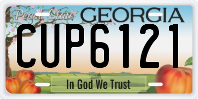 GA license plate CUP6121
