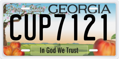 GA license plate CUP7121