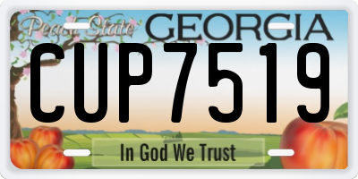 GA license plate CUP7519