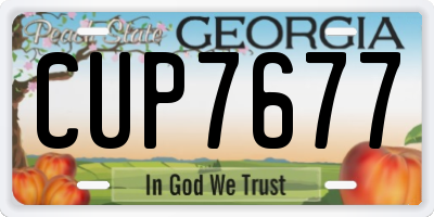 GA license plate CUP7677
