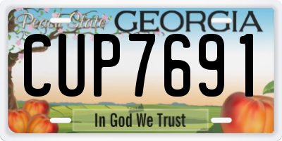 GA license plate CUP7691