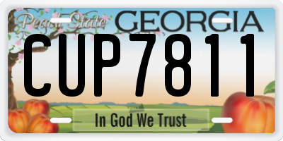 GA license plate CUP7811