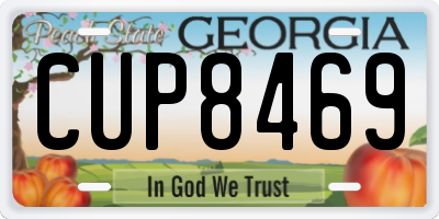 GA license plate CUP8469