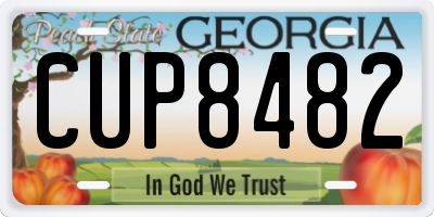 GA license plate CUP8482