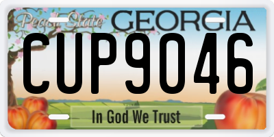 GA license plate CUP9046