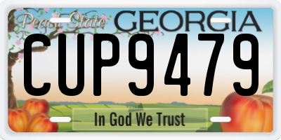 GA license plate CUP9479