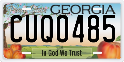 GA license plate CUQ0485