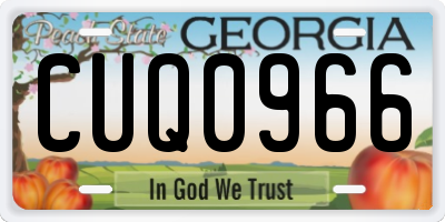 GA license plate CUQ0966