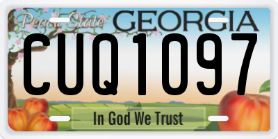 GA license plate CUQ1097