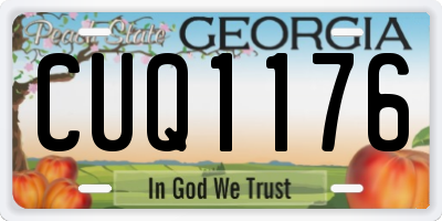 GA license plate CUQ1176