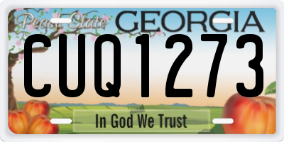 GA license plate CUQ1273