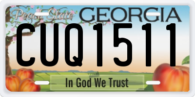 GA license plate CUQ1511