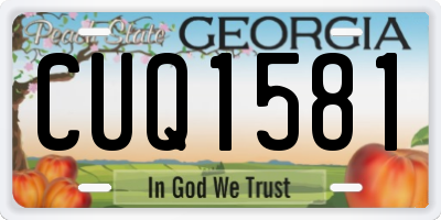 GA license plate CUQ1581