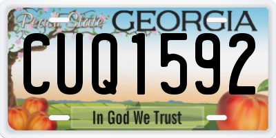 GA license plate CUQ1592