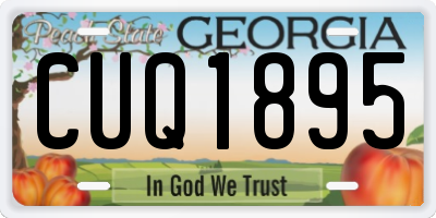 GA license plate CUQ1895