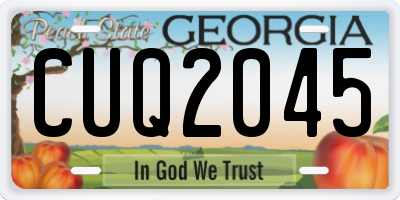 GA license plate CUQ2045