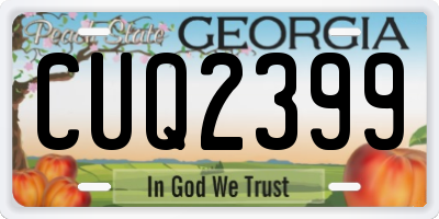GA license plate CUQ2399