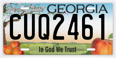 GA license plate CUQ2461