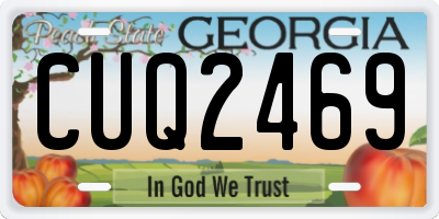 GA license plate CUQ2469