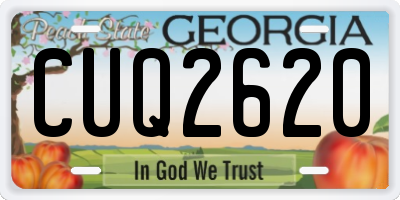 GA license plate CUQ2620