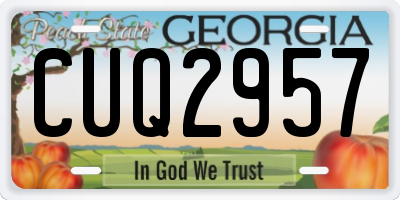 GA license plate CUQ2957