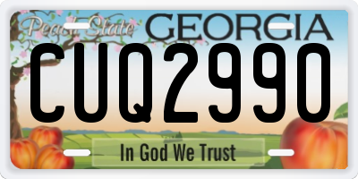 GA license plate CUQ2990