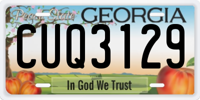 GA license plate CUQ3129