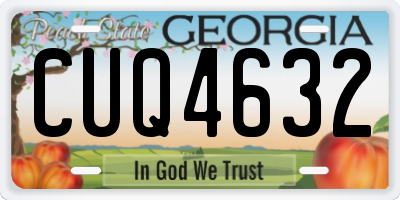 GA license plate CUQ4632