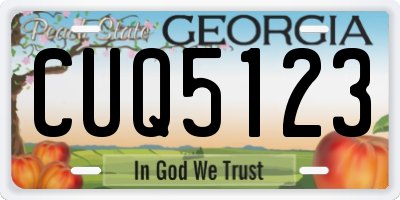 GA license plate CUQ5123