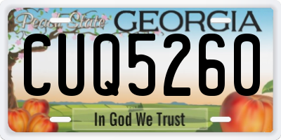 GA license plate CUQ5260