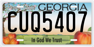 GA license plate CUQ5407