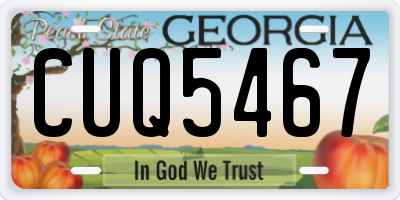 GA license plate CUQ5467