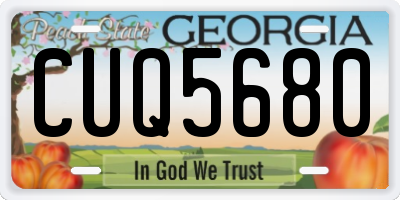 GA license plate CUQ5680