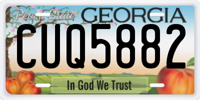 GA license plate CUQ5882