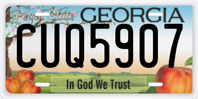 GA license plate CUQ5907