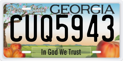 GA license plate CUQ5943