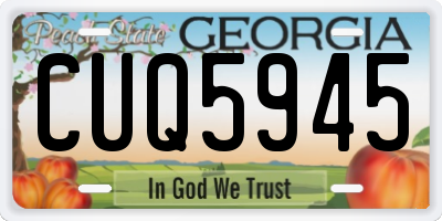 GA license plate CUQ5945