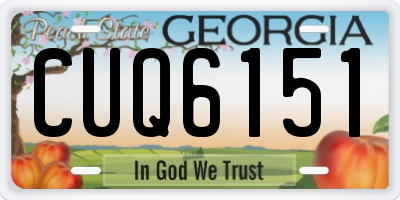 GA license plate CUQ6151