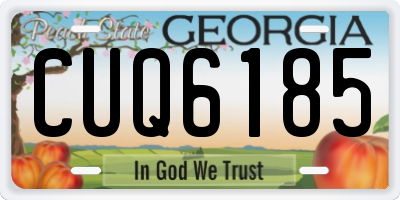 GA license plate CUQ6185
