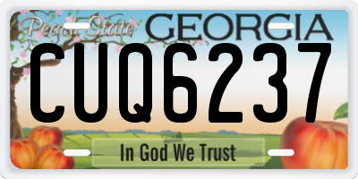 GA license plate CUQ6237