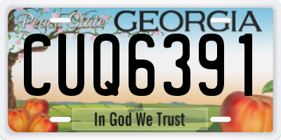 GA license plate CUQ6391