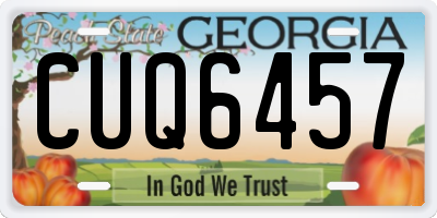 GA license plate CUQ6457