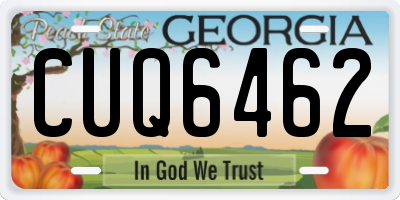 GA license plate CUQ6462
