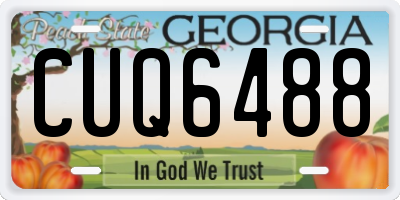 GA license plate CUQ6488