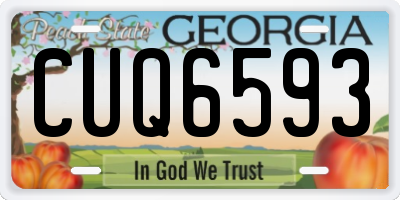 GA license plate CUQ6593